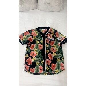 Miami Marlins Jersey Men's Large  Floral Dominican Republic Night MLB SGA